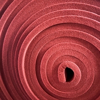 Rouleau de mousse de silicone à cellules ouvertes SHR-16-10, densité 160 kg/m³, épaisseur 10 mm, rouge, pour table de presse à chaud