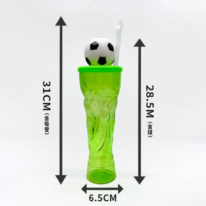 สินค้าใหม่เข้าแล้ว ขวดน้ำพลาสติกรูปถ้วยรางวัล รูปทรงฟุตบอล แก้วเบียร์ PET สำหรับการแข่งขันฟุตบอลโลก 2026 - Product Image 3