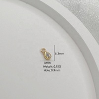 Bijoux classiques en mini-diamants, plaqués argent 925, charmes ronds en CZ, design simple et tendance, YAMMY pour femmes