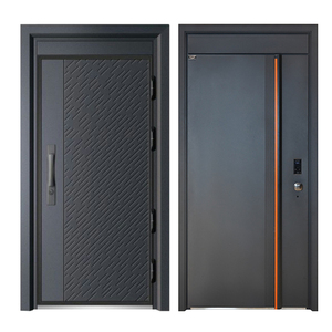 Mới Trang Trí Thông Minh Dịch Thông Minh Khóa Đúc Nhôm Nhà Chống Trộm Kẽm Bên Ngoài Đôi Lối Vào Cửa Steele - Product Image 2