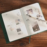 Carnets d'étudiant reliés en cuir avec impression personnalisée, format A5 A6, journal en papier, classeur, carnet à points épais, agenda en papier 2026