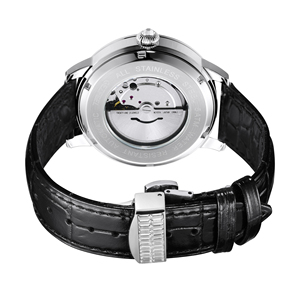 Reloj de Hombre de Lujo OEM de Acero Inoxidable, Movimiento Miyota, Cristal de Zafiro, Resistente al Agua 3ATM, Correa de Cuero Vacuno - Product Image 5