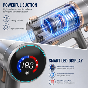 PWX2405 เครื่องดูดฝุ่นไร้สาย 35.25kPa ไฟ LED สีเขียว เซ็นเซอร์ตรวจจับฝุ่น การกระจายเสียงด้วยเสียง เครื่องดูดฝุ่นกรอง HEPA 4 ชั้น สำหรับบ้านและสัตว์เลี้ยง - Product Image 5