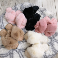 Pantofole da donna per la notte delle ragazze del leopardo della camera da letto della casa calda della pelliccia sintetica vegana antiscivolo sveglia di lusso su ordinazione all'ingrosso