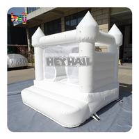 Tout blanc 6x6ft Mini Bounce House Safe Amovible Mesh Petit château gonflable blanc pour la location de tout-petits
