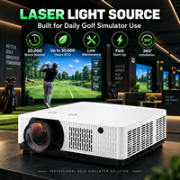 Projecteur laser WUXGA à courte focale 0,68 - 0,82:1, 7500 lumens, pour simulateur de golf commercial