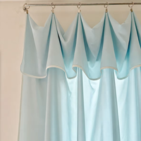 Voilage uni à volants semi-transparent filtrant la lumière, plusieurs couleurs, pour la décoration de chambre et de salon