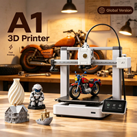 Imprimante 3D FDM Bambo A1 Version Globale avec Calibrage Automatique, WiFi, PLA, PETG, TPU, Haute Vitesse 500mm/s, 256x256x256mm