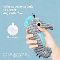 Jouet pour chien en peluche, série Océan, en velours côtelé, avec son et papier rustique, pour le nettoyage des dents et l'auto-entretenue, soulage l'ennui