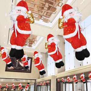 Decoración Navideña de <span class=keywords><strong>Santa</strong></span> <span class=keywords><strong>Claus</strong></span> Trepando por <span class=keywords><strong>el</strong></span> Techo, Adorno Colgante para Hotel, Tienda, Ventana, Decoración, Regalos - Product Image 2