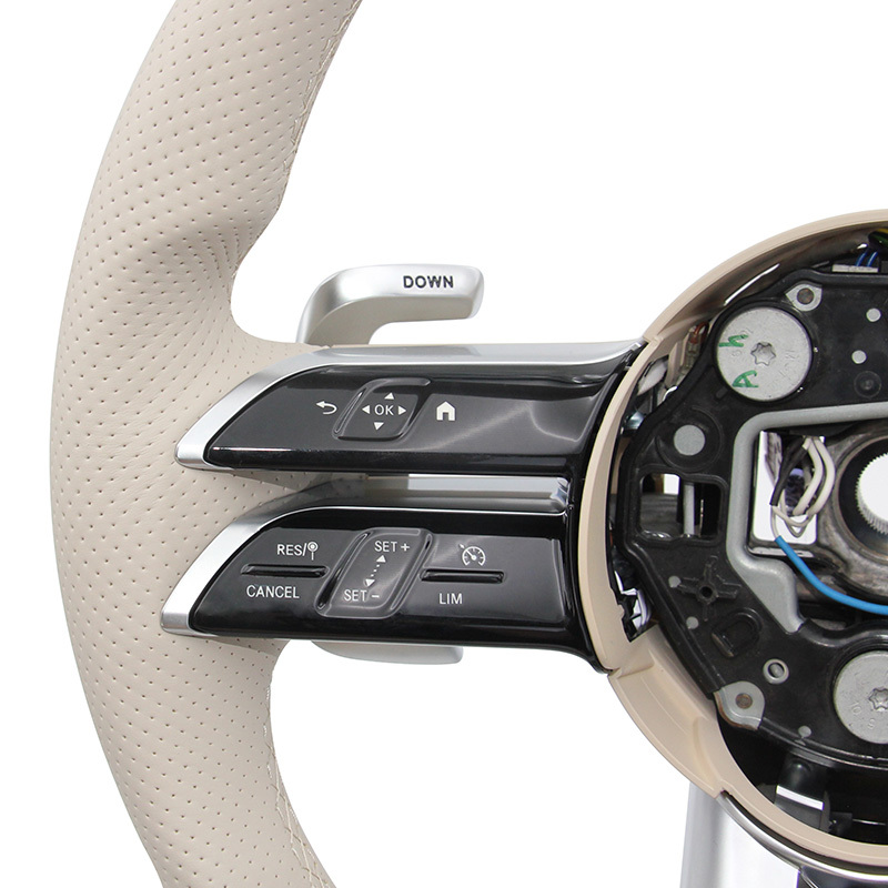 Black Leather Lenkrad Steering Wheel (Mercedes-Benz Fitment), photo 5