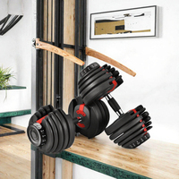 Ensemble d'haltères réglables 24 kg 40 kg pour la maison, poids libres, logo personnalisé, équipement d'entraînement de force