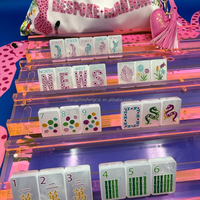Nouvel ensemble de mahjong américain : Mahjong Spring Cheetah, 160 tuiles, jeu pour 4 joueurs, Mahjong sauvage