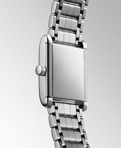 Ladies Vintage <b>Rectangular</b> <b>Watch</b> Small Seconds Dial Roman Markers Stainless Steel Bracelet Accurate Quartz Movement Longinesing - Product Image 6