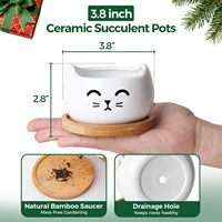 Pot Bunga Keramik Mini Modern untuk Interior, Lucu, Unik, Dekoratif, Natal, Grosir, Custom