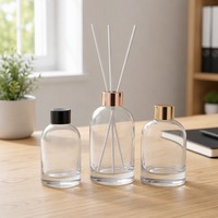 Bouteille diffuseur d'arômes vide réutilisable pour parfum d'intérieur, flacons en verre pour diffuseur à bâtonnets