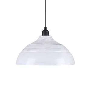 1-ánh sáng đơn Dome trắng công nghiệp nghệ thuật kim loại mặt dây đèn treo đèn Mặt dây đèn cho Nhà bếp ánh sáng trong nhà