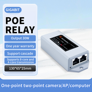 Extensor POE Gigabit IEEE 802.3af/at 1 Entrada 2 Salidas 30W con Transmisión Full-Duplex de hasta 1000Mbps para Cámaras de Red de Largo Alcance - Product Image 1