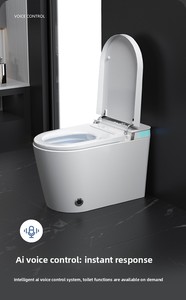 Sanitário Automático Moderno com Sensor e Recursos Multifuncionais, Drenagem S-Trap e Controle Remoto Incluído - Product Image 3