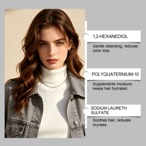 Champú Tinte <span class=keywords><strong>para</strong></span> el Cabello Marrón Castaño Personalizado OEM al por Mayor 100ml Champú de Coloración Rápida <span class=keywords><strong>para</strong></span> Mujeres y Hombres - Product Image 4