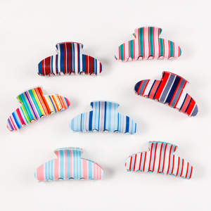 Pinza de Pelo con Diseño de Tiburón a Rayas Coloridas, Accesorio para Peinados, Hecha a Mano, para Mujer, Nueva Llegada 2026 - Product Image 5