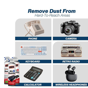 Aerosol de aire ecológico, pulverizador de <span class=keywords><strong>gas</strong></span> comprimido para teclado de ordenador, limpiador y lavado electrónico - Product Image 6