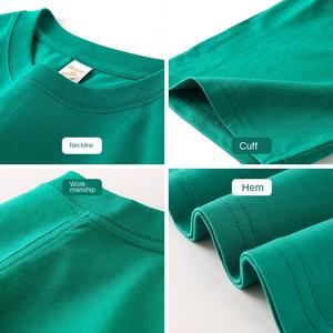 Vente directe d'usine, t-shirt pour homme en coton 240G, manches courtes, col rond, épaules tombantes, blanc, en stock - Product Image 3