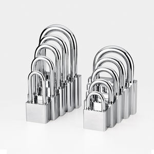 ウェアハウスの屋外多目的南京錠に適した、マーキングのないスチールカラーの合金スチール製南京錠 - Product Image 2