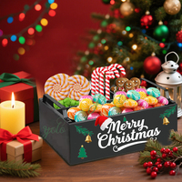 Petite boîte de rangement rectangulaire pour mini bonbons et collations artisanales en bois asiatique pour la décoration de fête de Noël Boutique de cadeaux pour enfants Faveurs de mariage