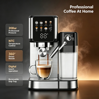 Cafetera Espresso Anbolife Thermoblock de 20 Bares con Tanque de Leche Desmontable de 500 ml y Control de Temperatura NTC OEM