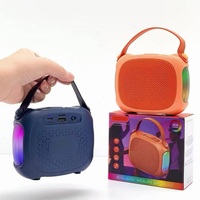 Mini enceinte portable RGB avec lumière LED, carte TF, radio FM et USB pour ordinateur, téléphone portable et utilisation en extérieur