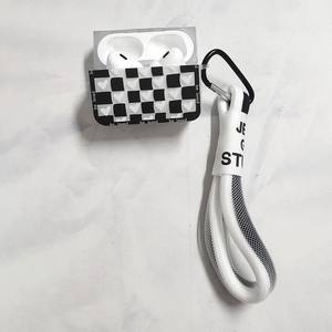 Étui de protection à grilles carrées noires et blanches pour housse de casque Bluetooth Airpods <span class=keywords><strong>Pro</strong></span> Series 1/2/3 génération - Product Image 6