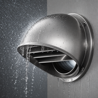 Diffuseur d'air mural étanche en acier inoxydable 304 de 100 mm (4 pouces) au design moderne avec logo personnalisé pour salle de bain et balcon
