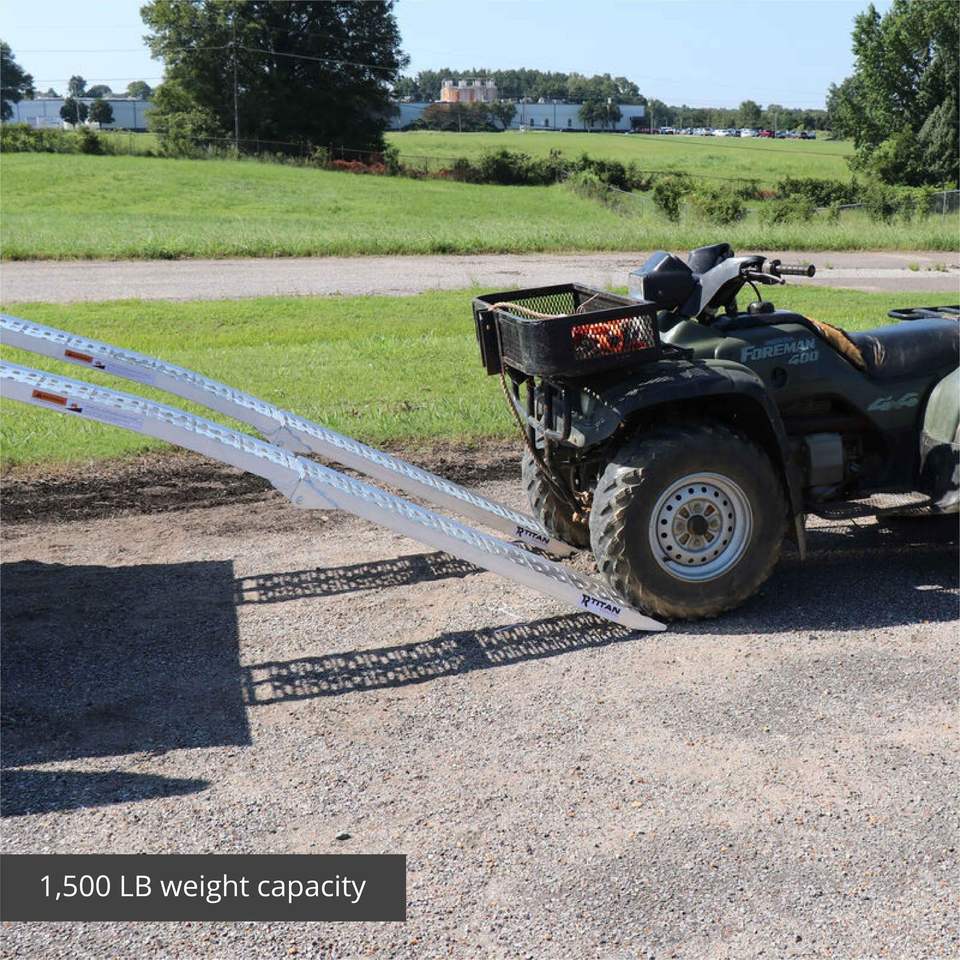 Portable Aluminum Motorcycle Loading Ramp-Foldable Customizable Incline ...