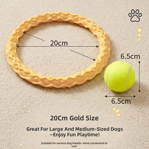 Jouet à mâcher pour chien en caoutchouc thermoplastique rond, interactif, résistant à l'usure, de qualité supérieure, pour l'entraînement à la mastication - Product Image 4