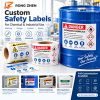 Étiquettes personnalisées pour fûts de produits dangereux – Autocollants de sécurité ignifuges et corrosifs, résistants aux intempéries et aux produits chimiques pour extérieur