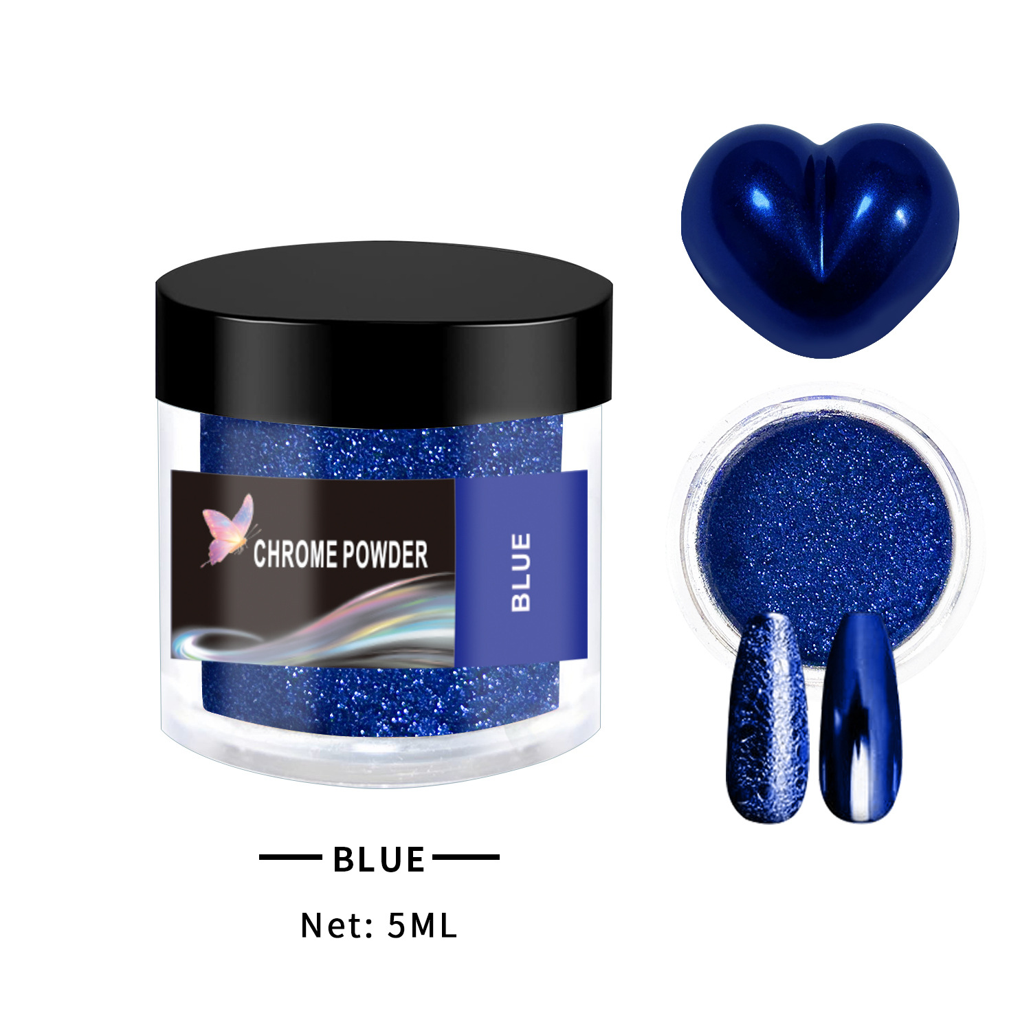 Poudre de chrome-07bleu 5ml