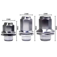 Nouvelles Écrous de Roue Universels en Acier Chromé M12 M14 X 1.5, Verrouillables, Hexagonales, Type Standard pour Automobile