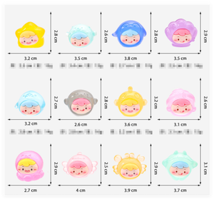 Piccole tartarughe in resina luminosa 10 colori portafortuna terrario in miniatura figura molto piccola per mistero borsa cieca a sorpresa - Product Image 3