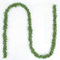 Guirlande de fausse mousse en gros, bande de mousse artificielle pour décorations de Noël, cheminée, balustrade, table, fête de Noël, ornement vert