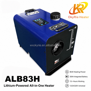 <span class=keywords><strong>Chauffage</strong></span> de stationnement diesel tout-en-un 8KW avec batterie lithium intégrée 30Ah 12V/24V/220V, écran TFT, pour camping, camion, tente - Product Image 1