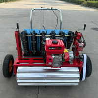 Machine agricole à essence pour la plantation d'ail, avec réglage de la distance entre les rangs et entre les semences, équipement de semis d'ail multi-rangs personnalisable