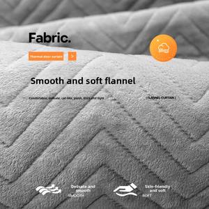 Rideau de porte thermique DaiRui en flanelle épaisse, séparateur de pièce <span class=keywords><strong>pour</strong></span> l'intimité, protection contre le vent froid, économie d'énergie AC, gris - Product Image 4
