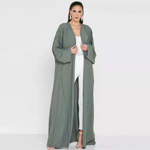 Maillot de bain Style Simple, Burqa, Cardigan, broderie, <span class=keywords><strong>Kimono</strong></span> ouvert, Abaya, vêtements islamiques musulmans, longs, dames Jubah - Product Image 1