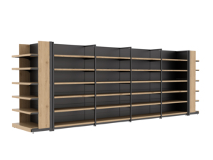 Étagères de supermarché robustes, rayonnages de présentation de gondoles de vente au détail avec bois, prix de gros direct du fabricant pour les épiceries - Product Image 5