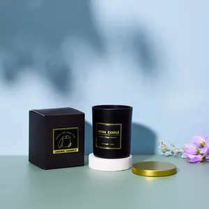 Black gold Candle Soy wax Incense Essential Oil Gift box Indoor Smokeless fragrance atmosphere candle gift box