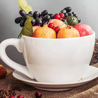 Mug à café en céramique blanc jumbo, taille extra large, tasse à thé en porcelaine, mug personnalisé pour biscuits, gâteaux, eau, bière