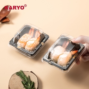 1200 contenedor de plástico de color Arce aPET/PSetizer embalaje de alimentos bandeja cuadrada para sushi caja para llevar Sushi - Product Image 2