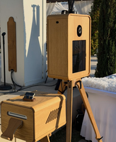 Photomaton en bois de luxe pour mariage, fête, événement, studio de selfie