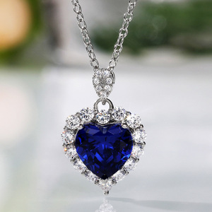 Collana con ciondolo a forma di cuore per donna, gioielli alla moda in stile ufficio, regalo di fidanzamento - Product Image 6